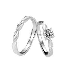 LDR6214C S925純銀時尚（情侶）戒指