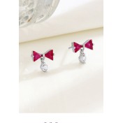 LDR6216 S925純銀蝴蝶結耳環