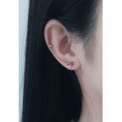 LDR6216 S925純銀蝴蝶結耳環