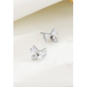 LDR6216 S925純銀蝴蝶結耳環