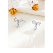 LDR6216 S925純銀蝴蝶結耳環