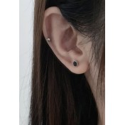 LDR6217-2 S925純銀球體耳環