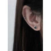 LDR6219-1 S925純銀心形耳環