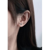 LDR6219-2 S925純銀月亮耳環