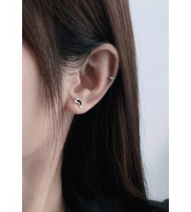 LDR6219-2 S925純銀月亮耳環