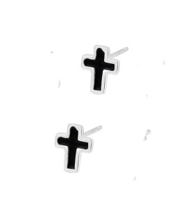 LDR6219-4 S925純銀十字架耳環