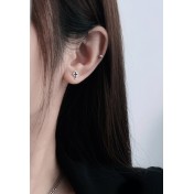 LDR6219-4 S925純銀十字架耳環