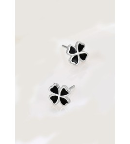 LDR6219-5 S925純銀四葉草耳環