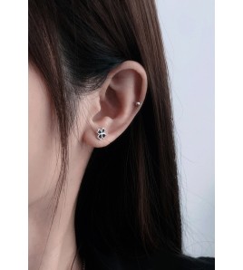 LDR6219-5 S925純銀四葉草耳環