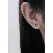 LDR6221-1 S925純銀六芒星耳環