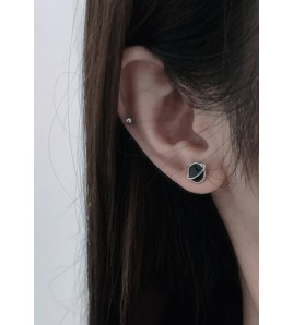 LDR6221-2 S925純銀球體耳環