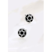 LDR6221-3 S925純銀六芒星耳環