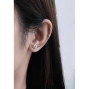 LDR6221-3 S925純銀六芒星耳環