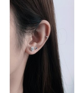 LDR6221-3 S925純銀六芒星耳環