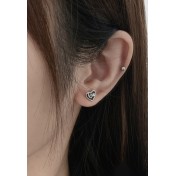 LDR6221-4 S925純銀心形耳環
