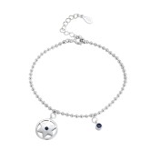 LDR6224 S925純銀六芒星羅盤手鏈