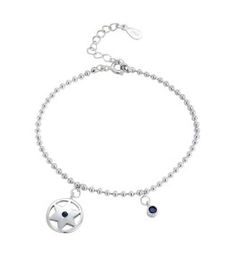 LDR6224 S925純銀六芒星羅盤手鏈