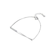 LDR6228 S925純銀光面扭片手鏈