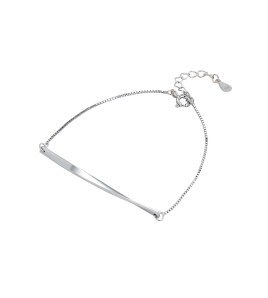 LDR6228 S925純銀光面扭片手鏈