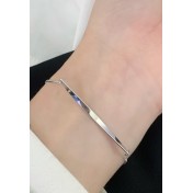 LDR6228 S925純銀光面扭片手鏈