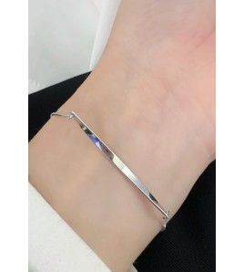 LDR6228 S925純銀光面扭片手鏈