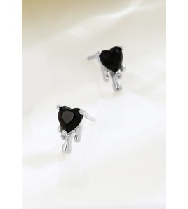 LDR6231 S925純銀心形耳環