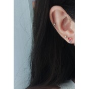 LDR6231 S925純銀心形耳環