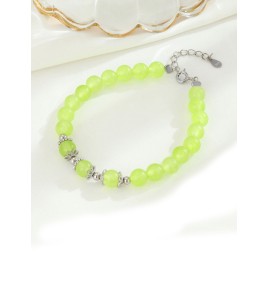 LDR6232 S925純銀綠葡萄石手鏈