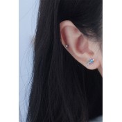 LDR6233 S925純銀心與箭耳環