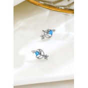 LDR6233 S925純銀心與箭耳環