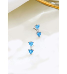 LDR6234 S925純銀心形耳環