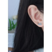 LDR6234 S925純銀心形耳環