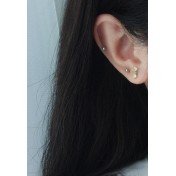 LDR6234 S925純銀心形耳環