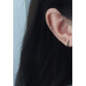 LDR6236 S925純銀Z字耳環