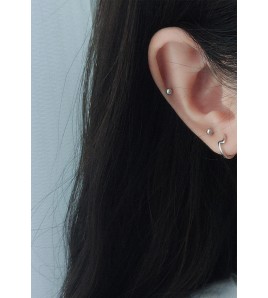 LDR6236 S925純銀Z字耳環