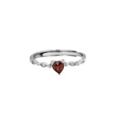 LDR9201 S925純銀愛心開口戒指