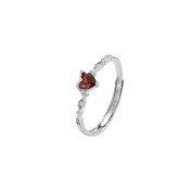 LDR9201 S925純銀愛心開口戒指