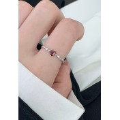 LDR9201 S925純銀愛心開口戒指