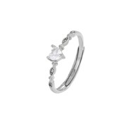 LDR9201 S925純銀愛心開口戒指