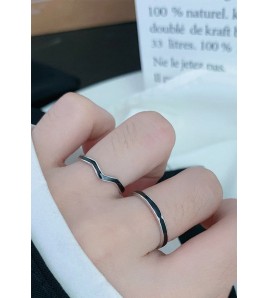 LDR9203 S925純銀V開口戒指