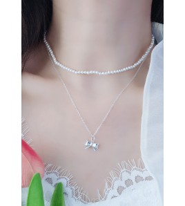 LDR9214 S925純銀蝴蝶結項鏈