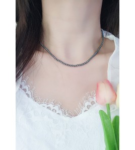 LDR9221-3mm- S925純銀珍珠項鏈