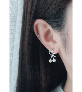 LDR9226 S925純銀蝴蝶結耳環