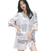 LDZ5016女士睡衣上衣 拼色