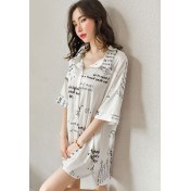 LDZ5016女士睡衣上衣 拼色