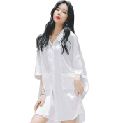 LDZ5016女士睡衣上衣 拼色