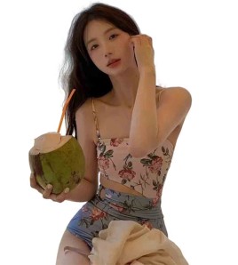 LHN1012 LYCKA 韓風連體泳衣