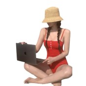 LHN1046 LYCKA 韓風連體泳衣