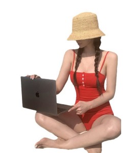 LHN1046 LYCKA 韓風連體泳衣