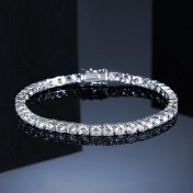 LMZJ014-莫桑鑽2mm-925銀手鏈